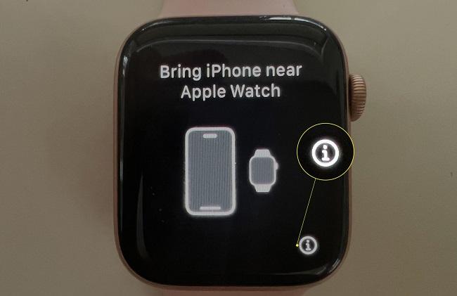 Where is the i Icon on Apple Watch